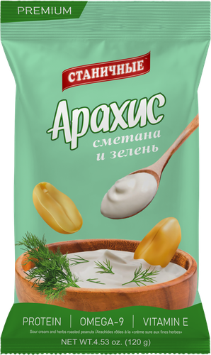 

Арахис Станичные Сметана и зелень жареный 120 г