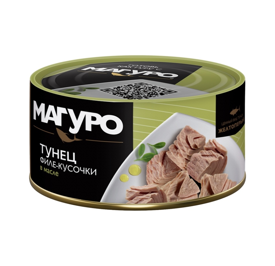 

Тунец желтоперый Магуро филе-кусочки в масле 170 г