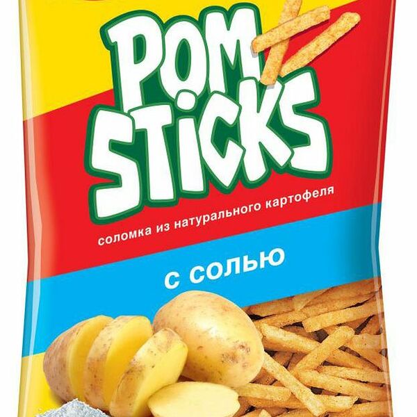 Чипсы картофельные Pomsticks соломкой с солью 200 г