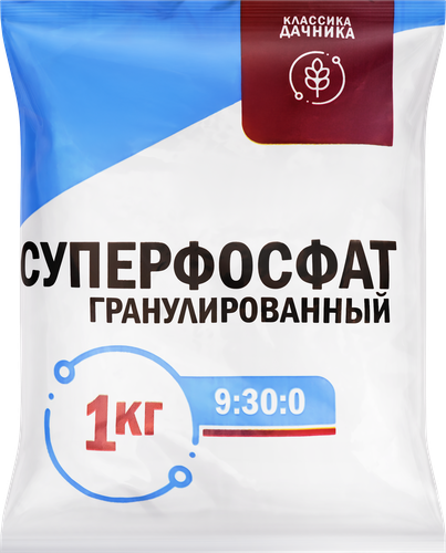 

Удобрение минеральное Классика дачника Суперфосфат, гранулированное, 1 кг