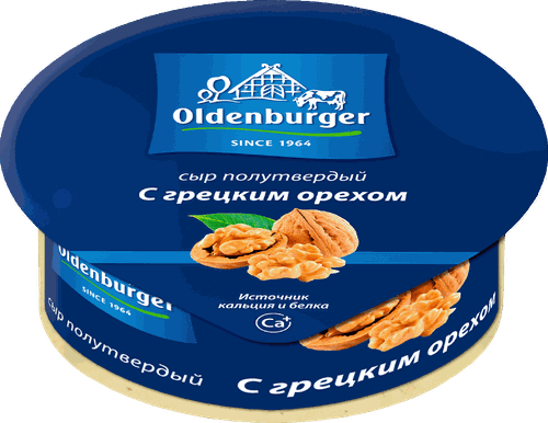

Сыр полутвердый Oldenburger с грецким орехом 45% БЗМЖ 350 г