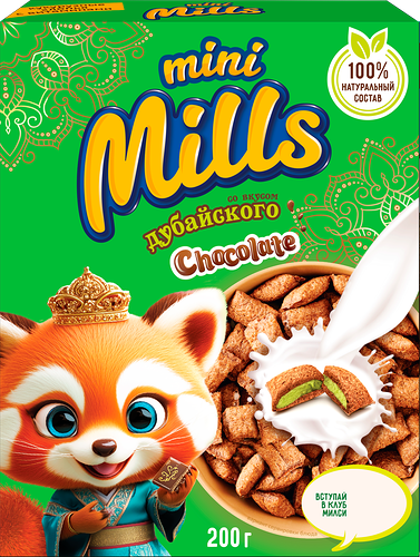 Подушечки Mini Mills с начинкой Дубайский шоколад 200 г