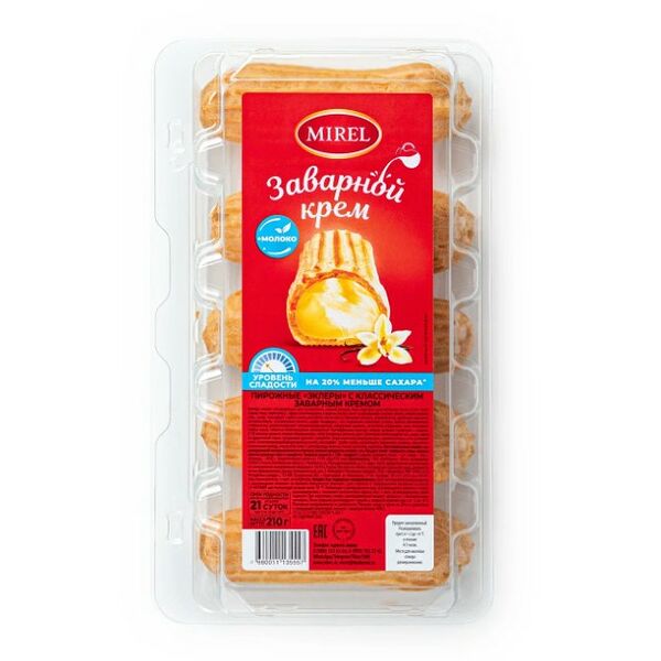 Эклеры Mirel с классическим заварным кремом 210 г