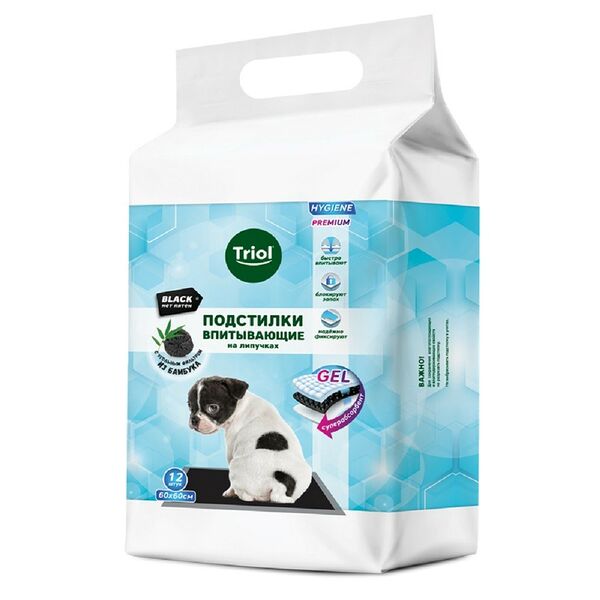 Подстилки для животных Triol впитывающие для туалета 60х60 см 12 шт