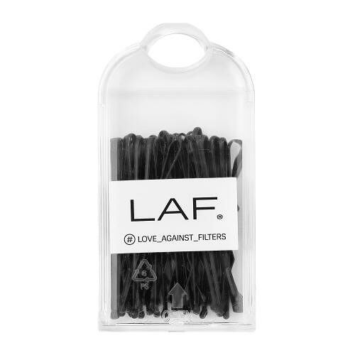 Невидимки для волос Laf черные в контейнере 30 шт