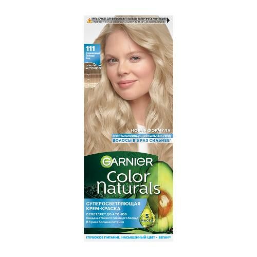 Суперосветляющая крем-краска для волос Garnier Color Naturals оттенок 111 Суперосветляющий Платиновый блонд 110 мл