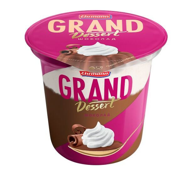 Пудинг молочный Grand Dessert Шоколад Ehrmann 5.2%, 200 г