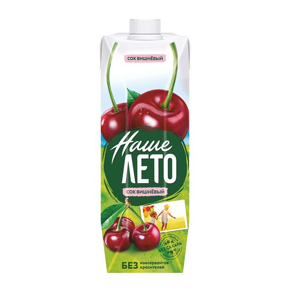 Сок Наше лето вишневый 1 л