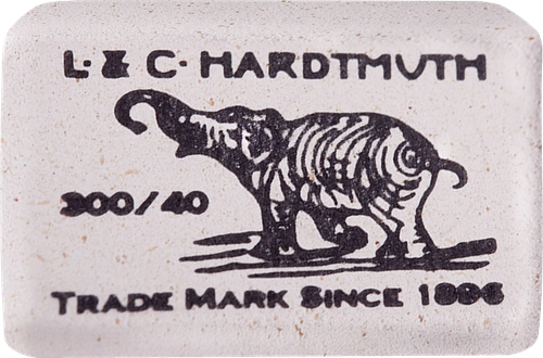 

Ластик Koh-I-Noor Hardtmuth для чернографитных карандашей, 1 шт, в ассортименте