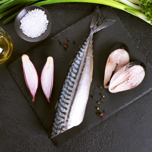 

Скумбрия Атлантическая специального посола Лента Fresh потрошеная без головы фасованная весовая