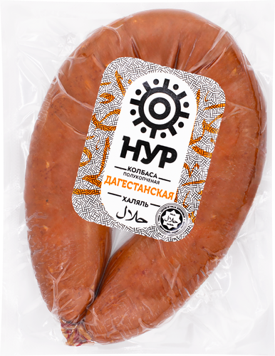 

Колбаса полукопченая Нур Дагестанская Халяль вес