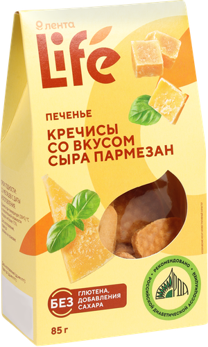 

Печенье Bezglutini Кречисы со вкусом сыра пармезан, без глютена и сахара 85 г