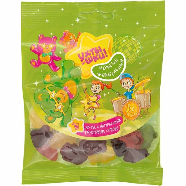 Мармелад Весёлые мишки жевательный фигурный Ухтышки, 70г