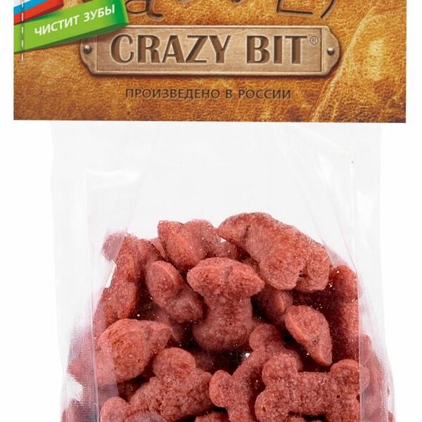 Лакомство для собак хрустящие косточки с телятиной ТМ Crazy Bit
