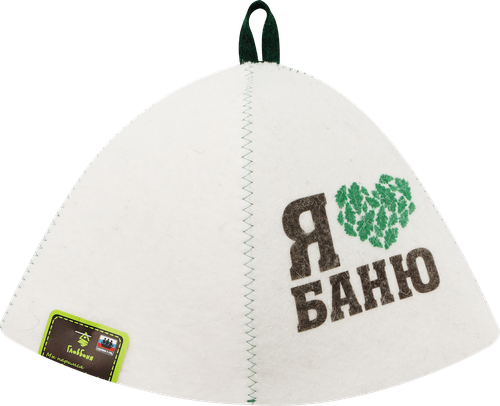 

Шапка банная ГлавБаня Я люблю баню