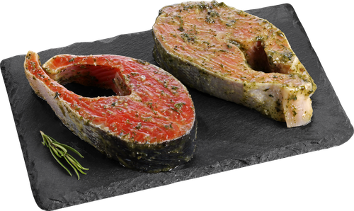 

Форель Радужная в маринаде ЛЕНТА FRESH стейк, весовая