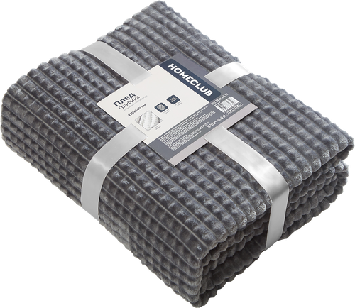 

Плед Homeclub Графика 220x240 см серый