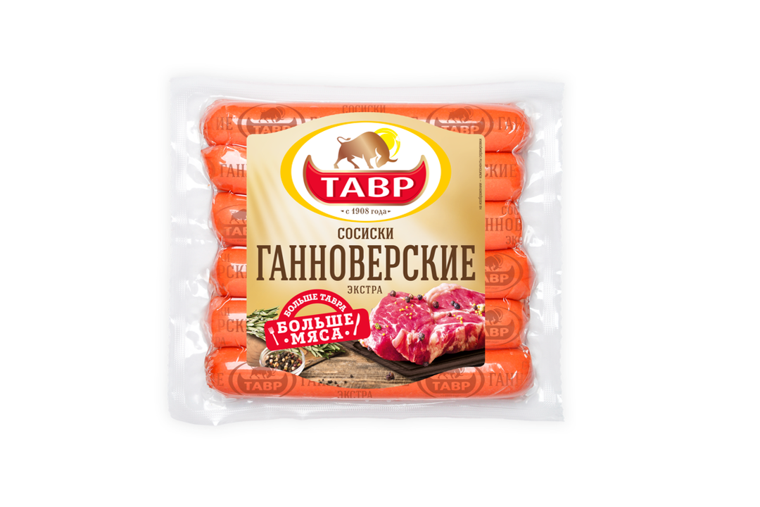 

Сосиски Тавр Ганноверские Экстра 600 г