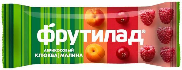 Батончик Фрутилад Фруктовая энергия абрикосовый с клюквой и малиной 30 г
