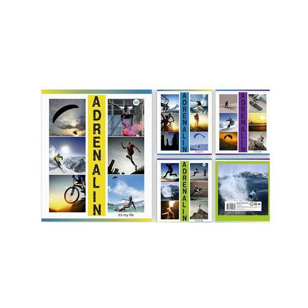 Тетрадь общая клетка 96л серия Адреналин №137-23