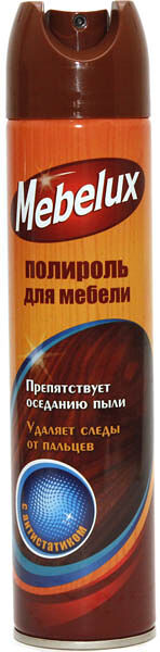 Полироль для мебели Mebelux с антистатиком 300 мл