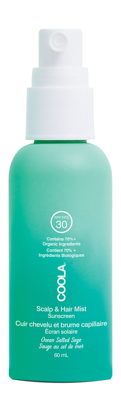 

Солнцезащитный спрей для волос и кожи головы Coola Ocean Salted Sage Scalp & Hair Mist SPF 30, 60 мл