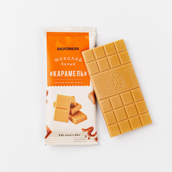 Шоколад белый ВкусВилл Карамель 25 г