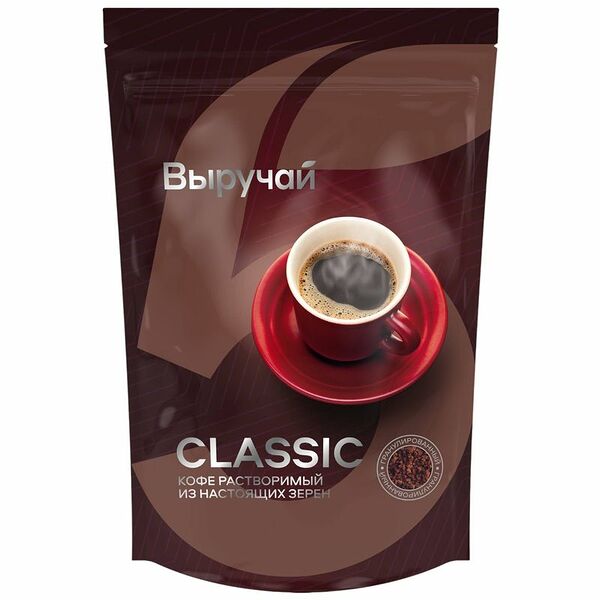 Кофе Выручай Classic натуральный растворимый гранулированный 75 г