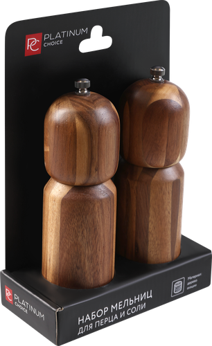 

Набор мельниц для соли и перца Platinum choice акация арт. BBQ-5 2 шт.