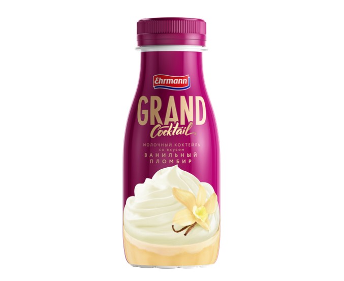 

Коктейль молочный Ehrmann Grand Cocktail со вкусом Ванильный пломбир 4%, 260 г