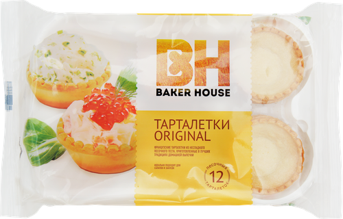 

Тарталетки песочные Baker House Original 12 шт., 180 г