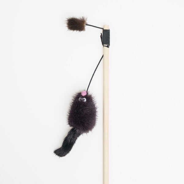 Игрушка-дразнилка для кошек Pet Hobby Мышка из натуральной норки