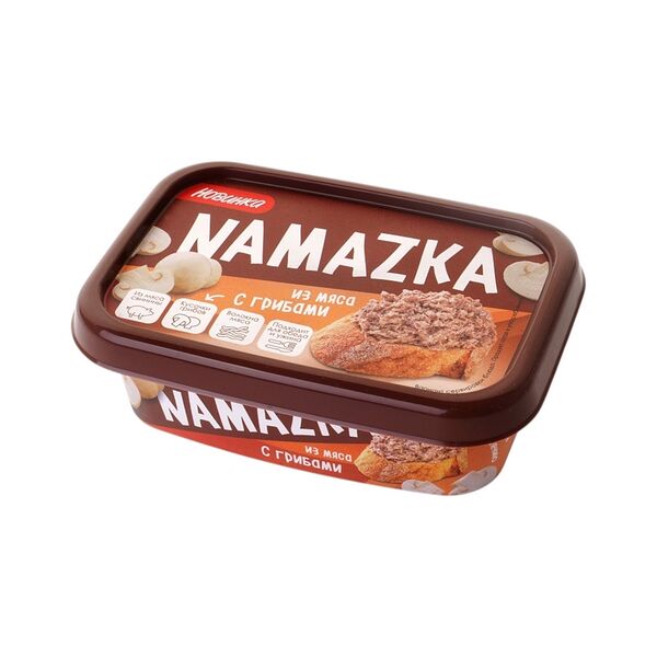 Намазка С грибами изд колб из терм обр ингр вар мясораст газ 150г Брестские традиции