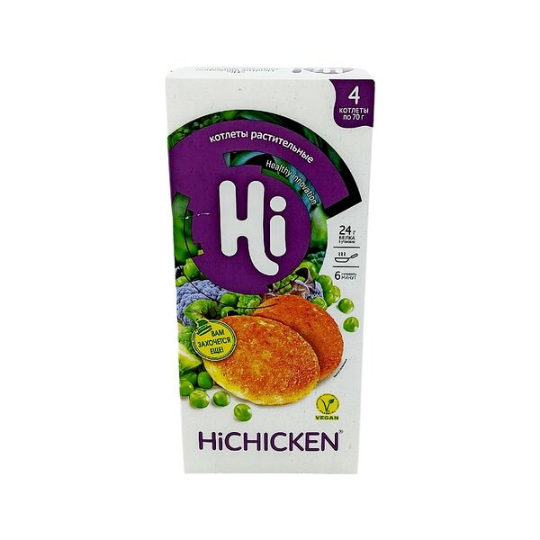 Котлеты раст со вк  курицы Hi п/ф зам в панир 4шт*70г 280г