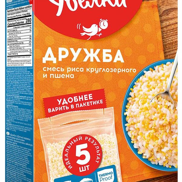 Смесь Увелка риса и пшена Дружба 400 г