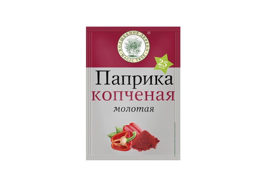 

Паприка Волшебное Дерево копчёная молотая 25 г