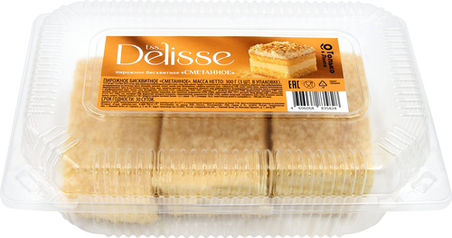 

Пирожное бисквитное Delisse Сметанное 300 г