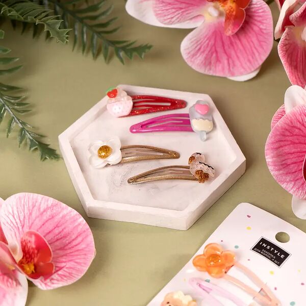 Заколка для волос, INSTYLE, 4 шт., в ассортименте