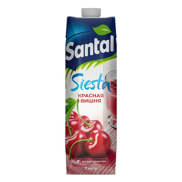 Напиток сокосодержащий Santal красная вишня, 1 л