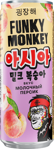 

Напиток Funky Monkey Craazy Asia молочный персик 0.33 л