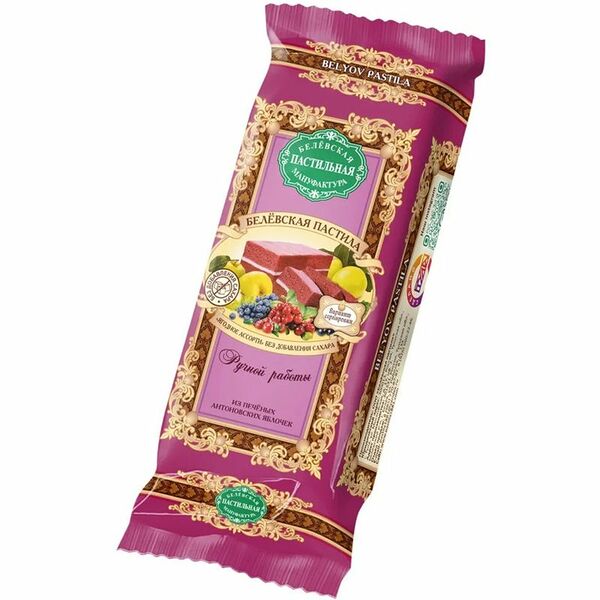 Пастила яблочная Белёвская пастильная мануфактура Ягодное ассорти, без сахара 50 г