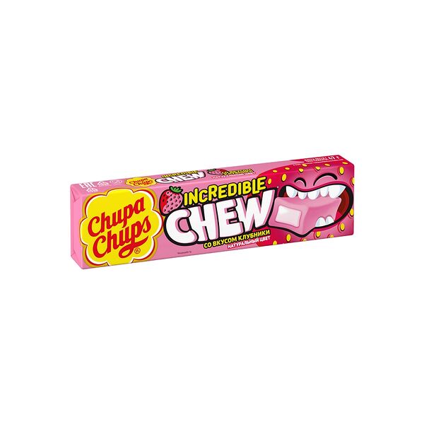 Конфеты жев Chupa chups Incredible Chews со вк клубники 47г
