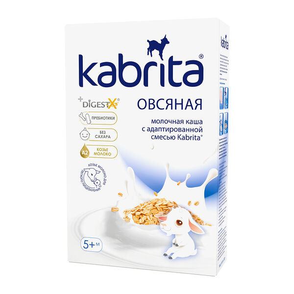 Kabrita каша овсяная на козьем молочке для детей с 5 месяцев 180 г