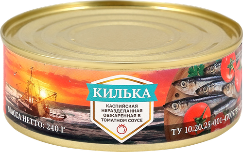 

Килька Антейко неразделанная, в томатном соусе 240 г