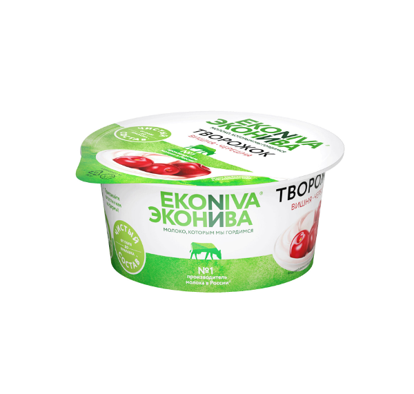 Творожок ЭкоНива с вишней и черешней 5%, 125 г