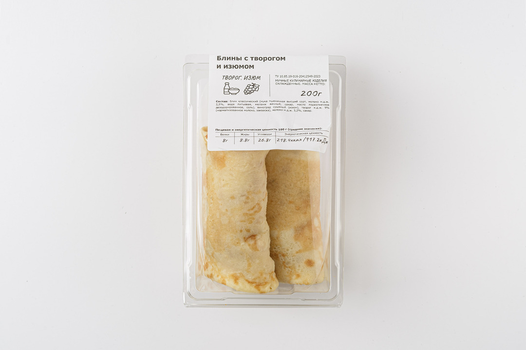 

Блины с творогом и изюмом 190 г