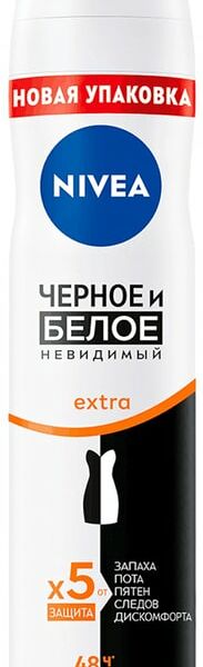 Дезодорант-антиперспирант спрей Nivea Черное и Белое Невидимый Extra 150 мл