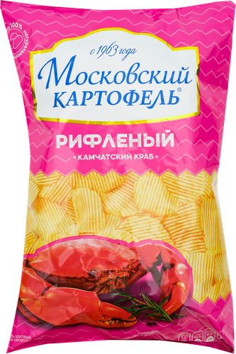 

Чипсы Московский Картофель картофельные рифленые камчатский краб 120 г
