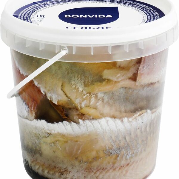 Сельдь атлантическая слабосоленая Bonvida филе в масле 780 г
