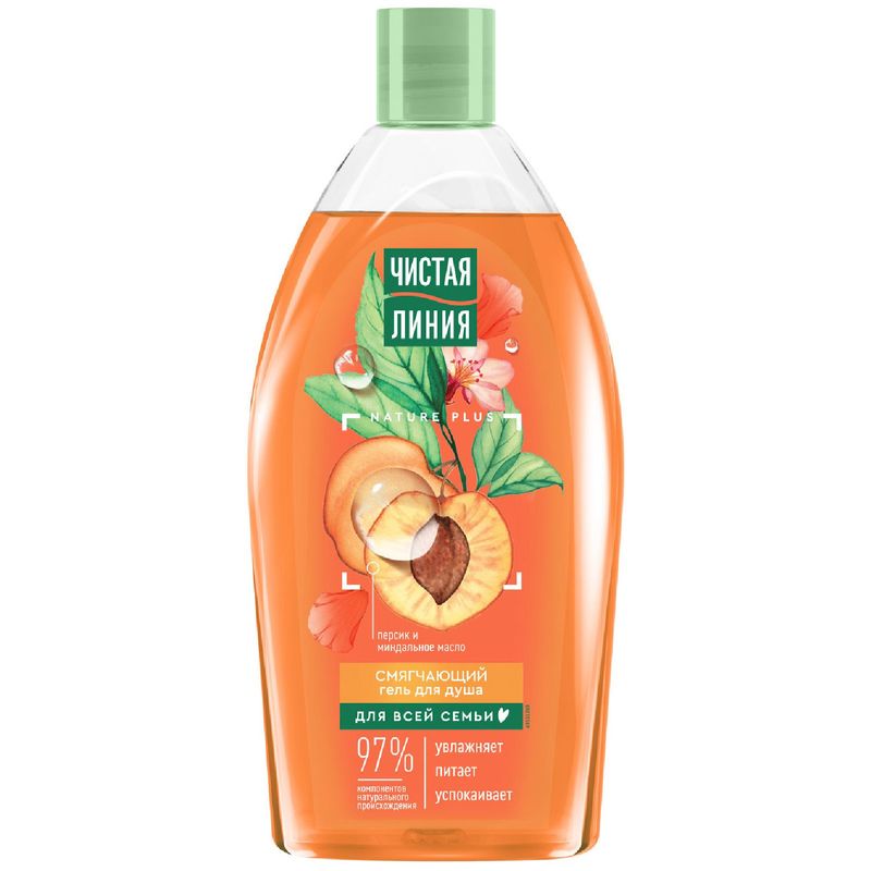 

Гель для душа смягчающий Чистая Линия персик и масло миндаля 750 мл